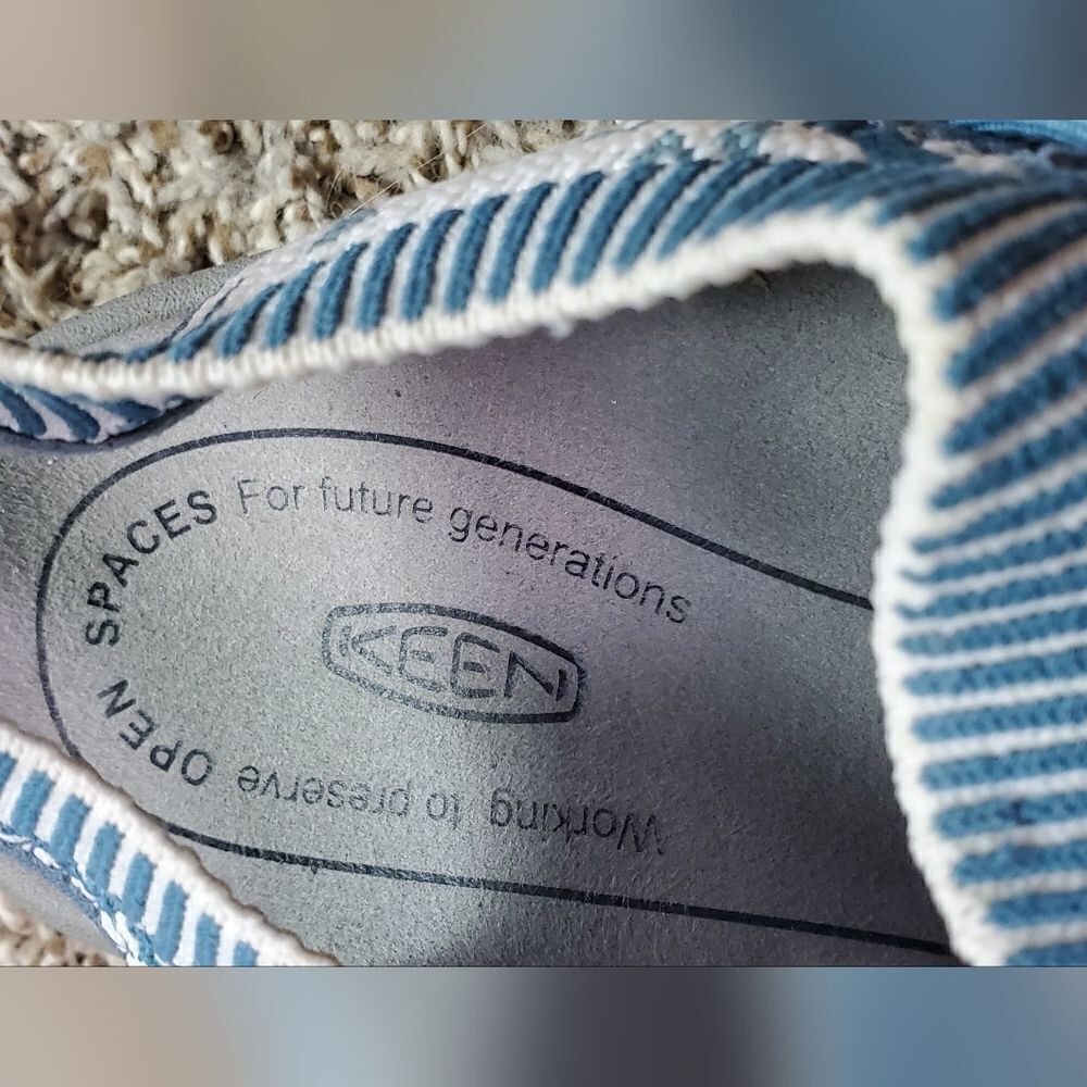 Keen Blue & White Slide on Shoes - Picture 7 of 7